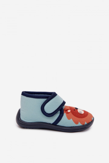 Zapatillas de casa azules con velcro para niños "Katline" 2