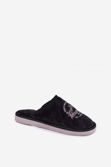 Zapatillas de casa negras para hombre "Tiranne"