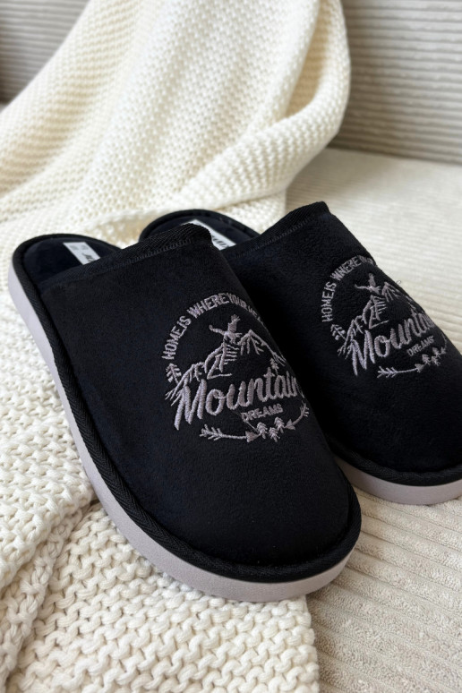 Zapatillas de casa negras para hombre "Tiranne"