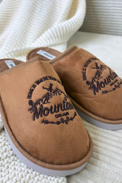 Zapatillas de casa marrones para hombre "Tiranne"