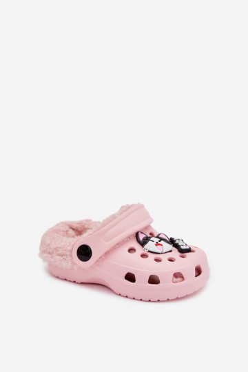 Zapatillas de casa infantiles cálidas con forro de peluche, color rosa "Cerelle"