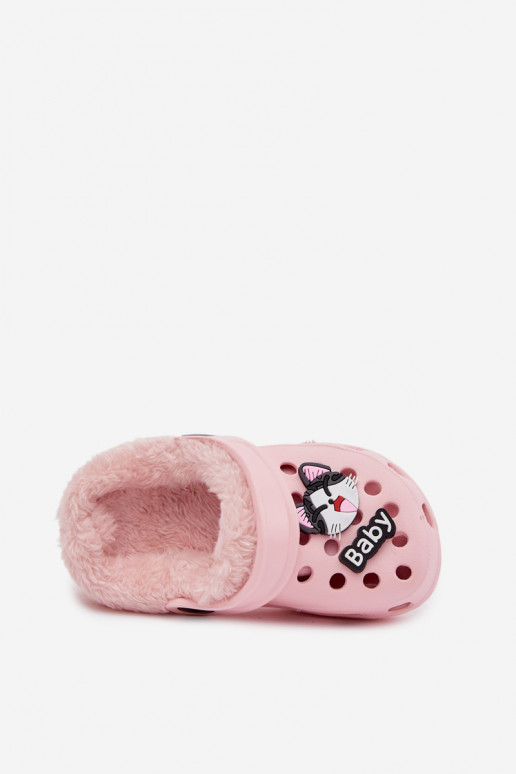 Zapatillas de casa infantiles cálidas con forro de peluche, color rosa "Cerelle"