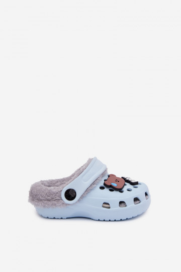 Zapatillas de casa infantiles cálidas con forro de peluche, color azul claro "Cerelle" 2