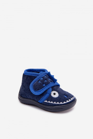 Zapatillas de casa azul oscuro con velcro para niños "Jeselle"