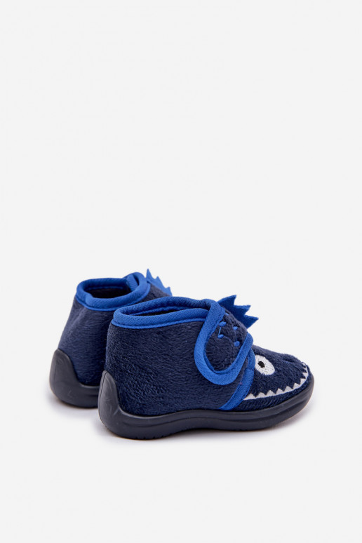 Zapatillas de casa azul oscuro con velcro para niños "Jeselle"