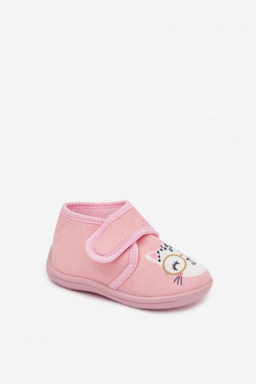 Zapatillas de casa rosas con velcro para niños "Katline"