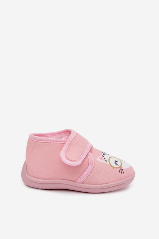 Zapatillas de casa rosas con velcro para niños "Katline"