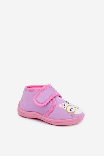 Zapatillas de casa violetas con velcro para niños "Katline"