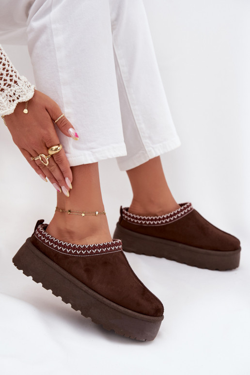 Bajo Botas de nieve FemeninoHaftem con una plataforma CzekoladoAe Activadorirya