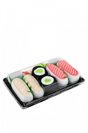 Calcetines arcoíris Sushi 3 pares Butterfish Tai turiki Salmón agurkiné