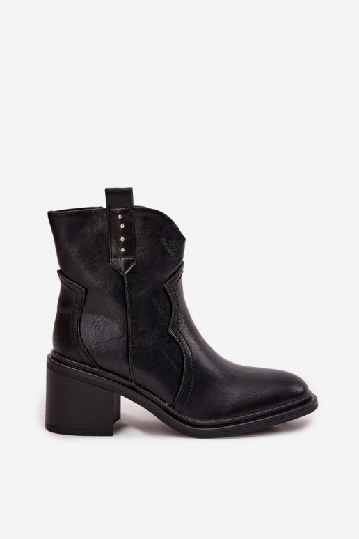 Botas de mujer En tacones enormes de cuero ecológico de color negro Iverly