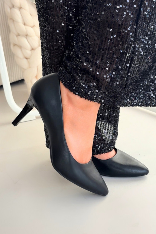 zapatos de tacón alto Eko Piel Sergio Leone 1336 de color negro