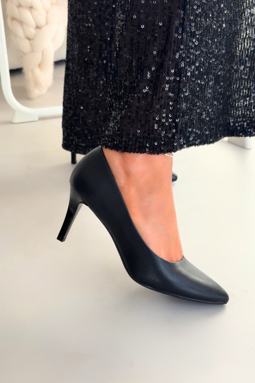 zapatos de tacón alto Eko Piel Sergio Leone 1336 de color negro