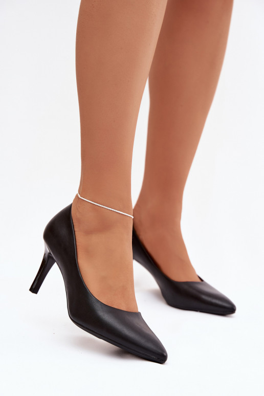 zapatos de tacón alto Eko Piel Sergio Leone 1336 de color negro