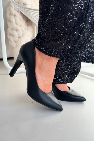 zapatos de tacón alto Eko Piel Sergio Leone 1446 de color negro