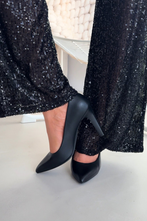 zapatos de tacón alto Eko Piel Sergio Leone 1446 de color negro