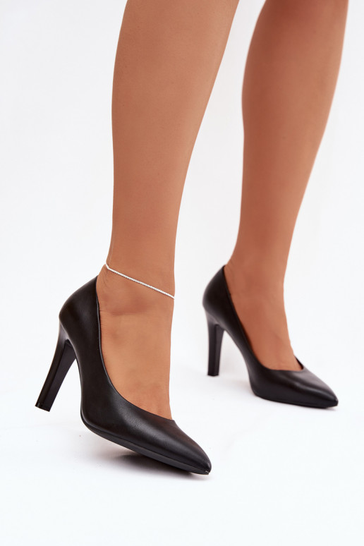 zapatos de tacón alto Eko Piel Sergio Leone 1446 de color negro