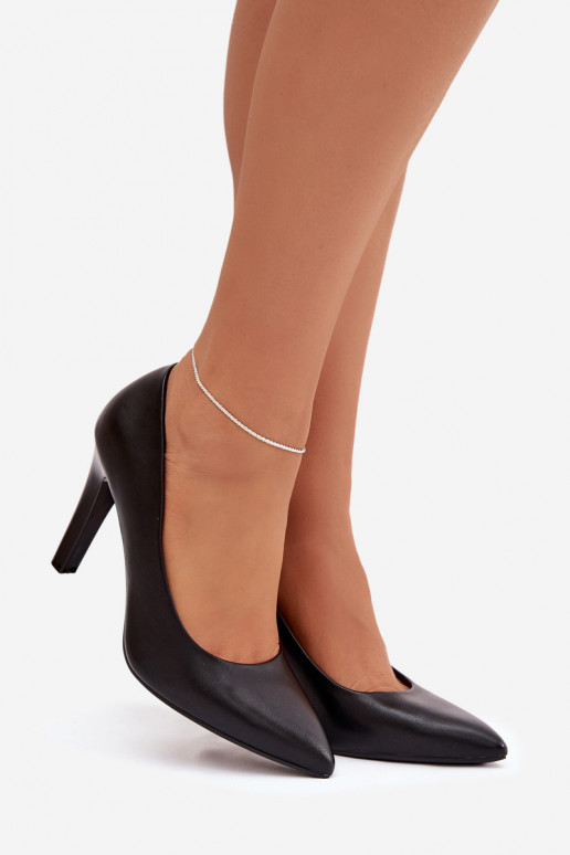 zapatos de tacón alto Eko Piel Sergio Leone 1446 de color negro