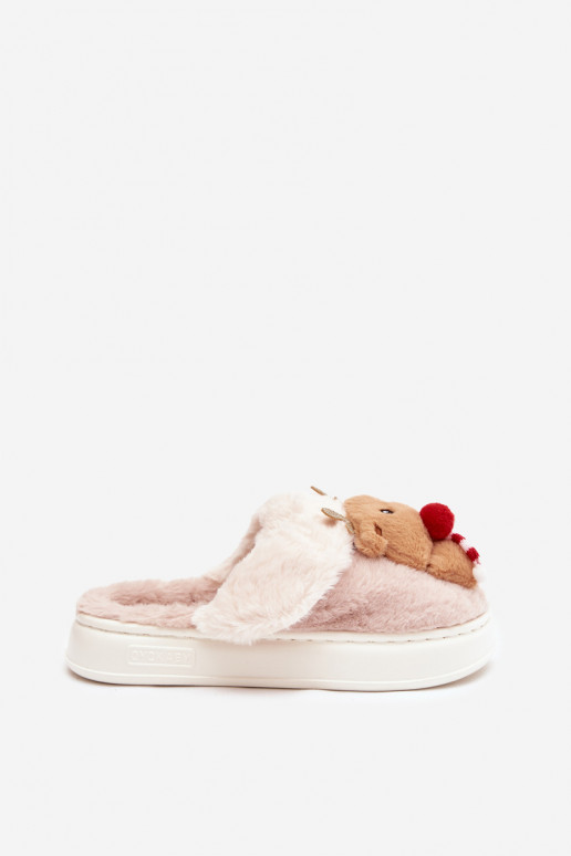 Activadovidad con un abrigo de piel Zapatillas Femenino Reno beige Ilianne