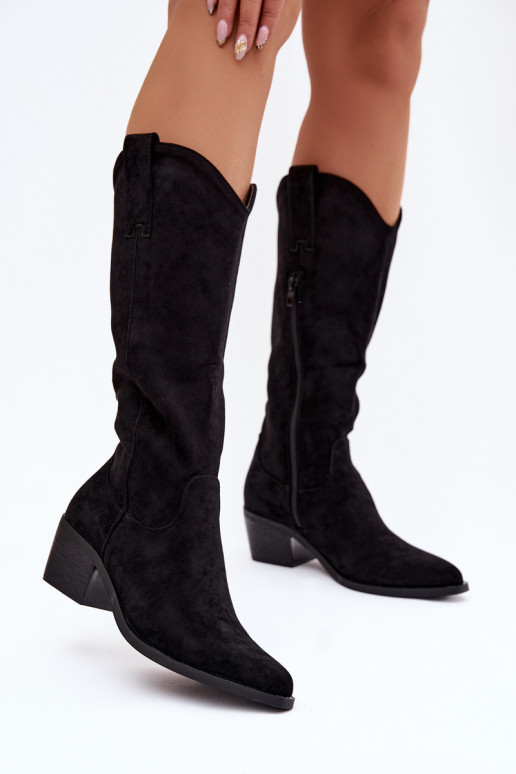 botas estilo vaquero Femenino de color negro Jazelle