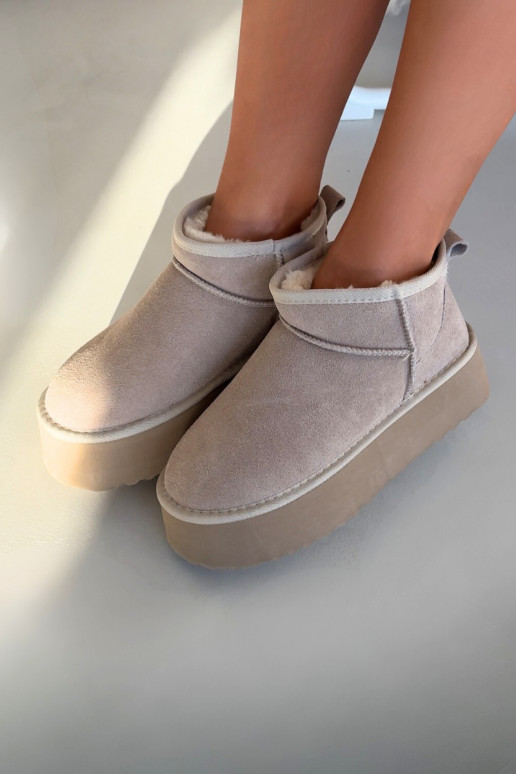 Botas de nieve FemeninoActivadoturalnego de gamuzau beige Tiene queirene