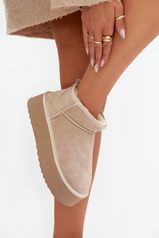 Botas de nieve FemeninoActivadoturalnego de gamuzau beige Tiene queirene