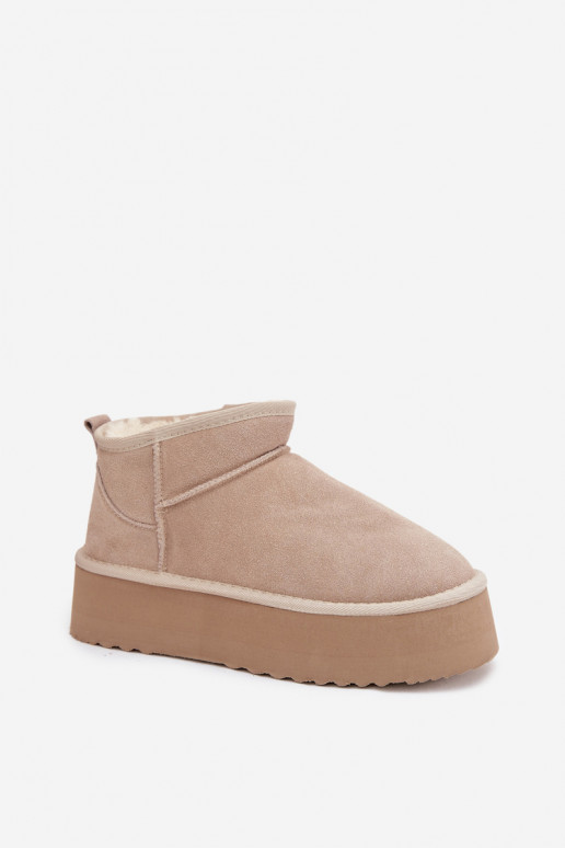Botas de nieve FemeninoActivadoturalnego de gamuzau beige Tiene queirene