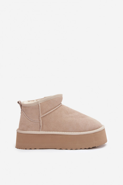 Botas de nieve FemeninoActivadoturalnego de gamuzau beige Tiene queirene