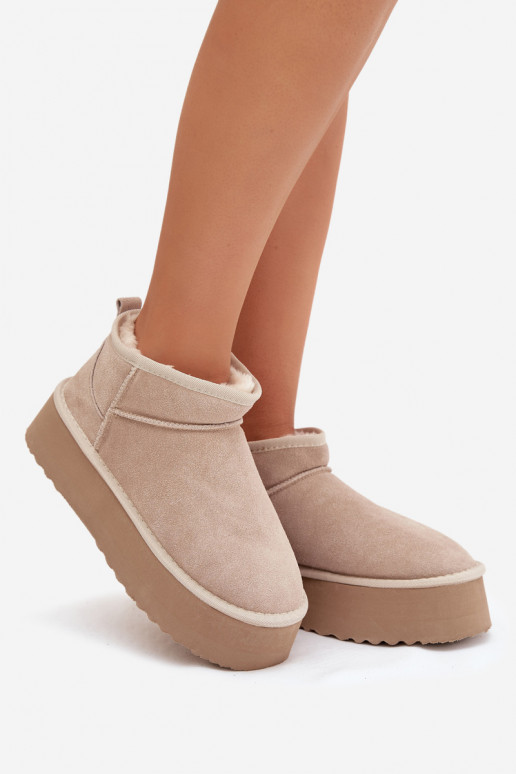 Botas de nieve FemeninoActivadoturalnego de gamuzau beige Tiene queirene