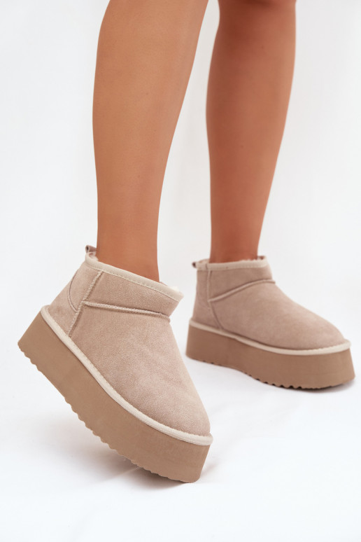 Botas de nieve FemeninoActivadoturalnego de gamuzau beige Tiene queirene