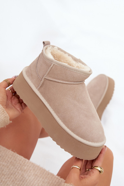 Botas de nieve FemeninoActivadoturalnego de gamuzau beige Tiene queirene