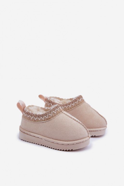 Botas de nieve Botas Infantil con una plataforma calentamiento con pelo dentro color marfil Vilabria