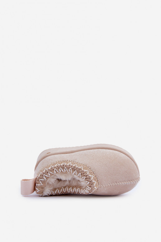 Botas de nieve Botas Infantil con una plataforma calentamiento con pelo dentro color marfil Vilabria