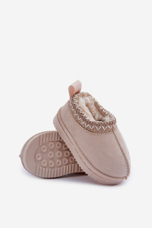 Botas de nieve Botas Infantil con una plataforma calentamiento con pelo dentro color marfil Vilabria