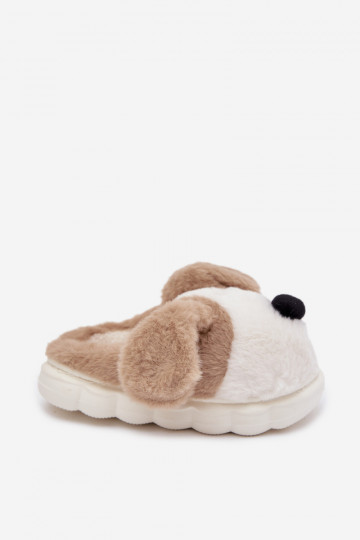 Zapatillas de niño color arena con pelo "Cachorros" Farnise 2