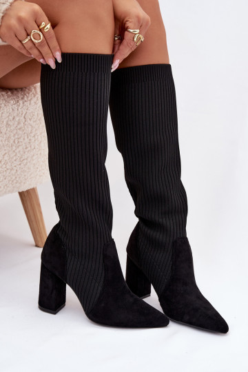 Botas altas negras para mujer con tacones Yserine 2