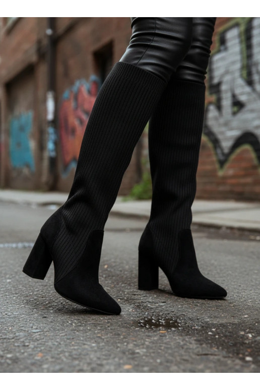 Botas altas negras para mujer con tacones Yserine