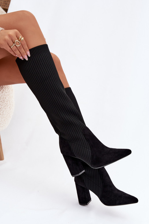 Botas altas negras para mujer con tacones Yserine