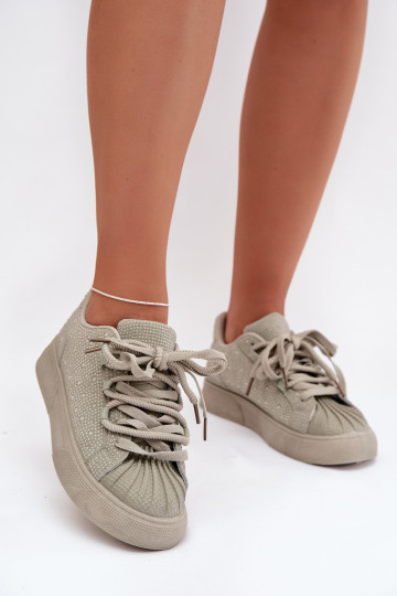 Zapatos deportivos decorados para mujer de color verde Calissea 2