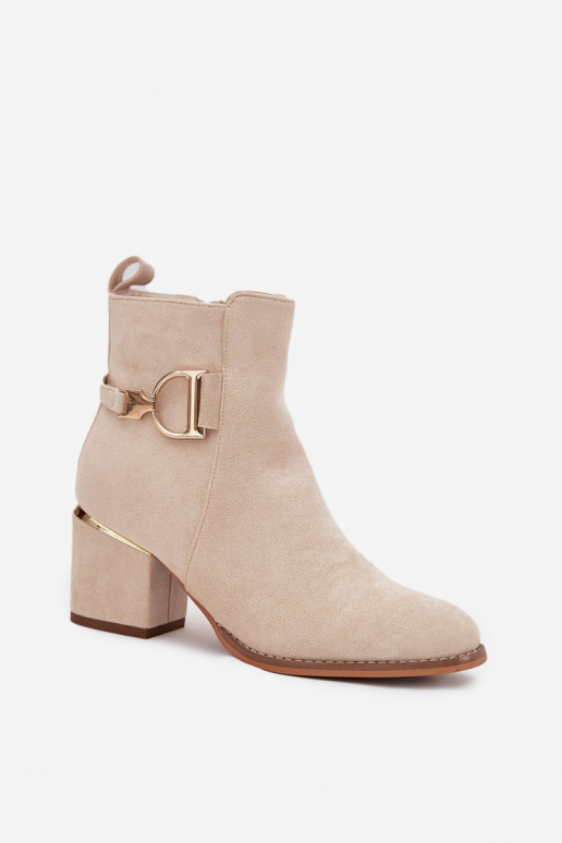 calentamiento Botas de mujer Ze color doradomi Elementami color marfil Ambrine