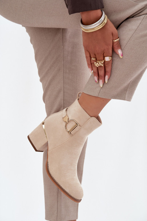 calentamiento Botas de mujer Ze color doradomi Elementami color marfil Ambrine