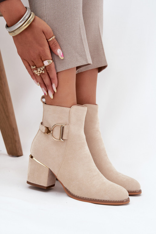 calentamiento Botas de mujer Ze color doradomi Elementami color marfil Ambrine