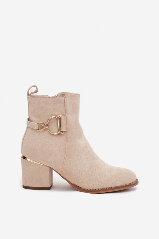 calentamiento Botas de mujer Ze color doradomi Elementami color marfil Ambrine