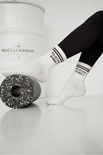 Medias Femeninocolor marrónm Activadopisem PILATES, BABE! color marfil