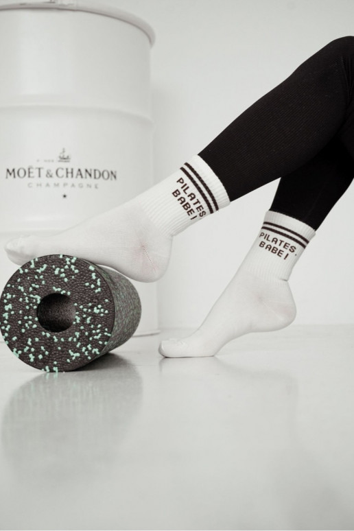 Medias Femeninocolor marrónm Activadopisem PILATES, BABE! color marfil