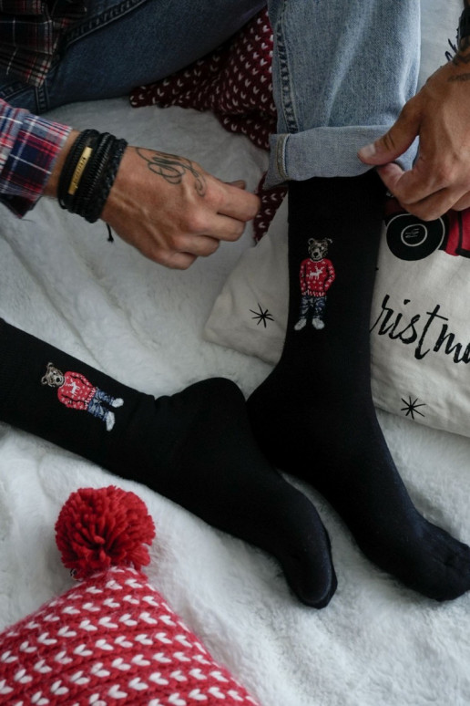 calcetines de hombre osos de peluche EN SAeterku de color negro