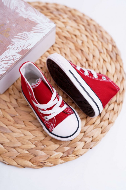 Zapatos infantiles con suela. color rojo Filemon