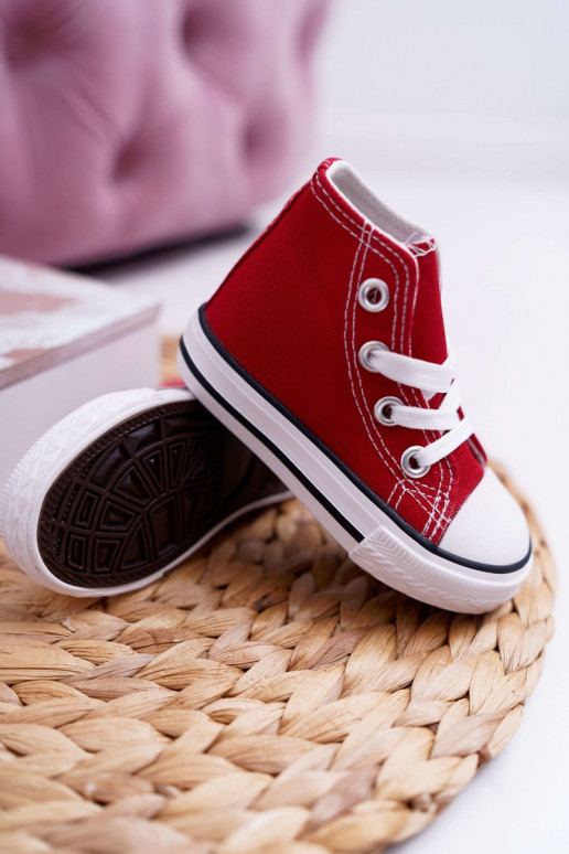 Zapatos infantiles con suela. color rojo Filemon