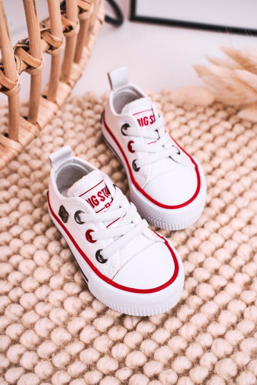 Infantil modelo clásico zapatillas de suela plana BIG STAR HH374193 el color blanco 2