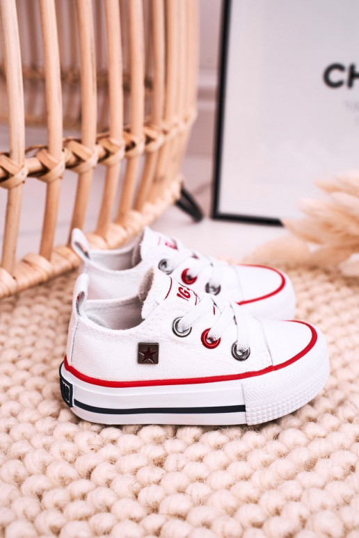 Infantil modelo clásico zapatillas de suela plana BIG STAR HH374193 el color blanco